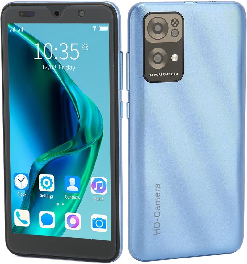 woobles Rino7 Pro Smartphone 32GB ROM Ultra Long Standby Lightweight 5.45 Inch High Definition Cellphone with Earphone for Calls (Blue) - Image 2